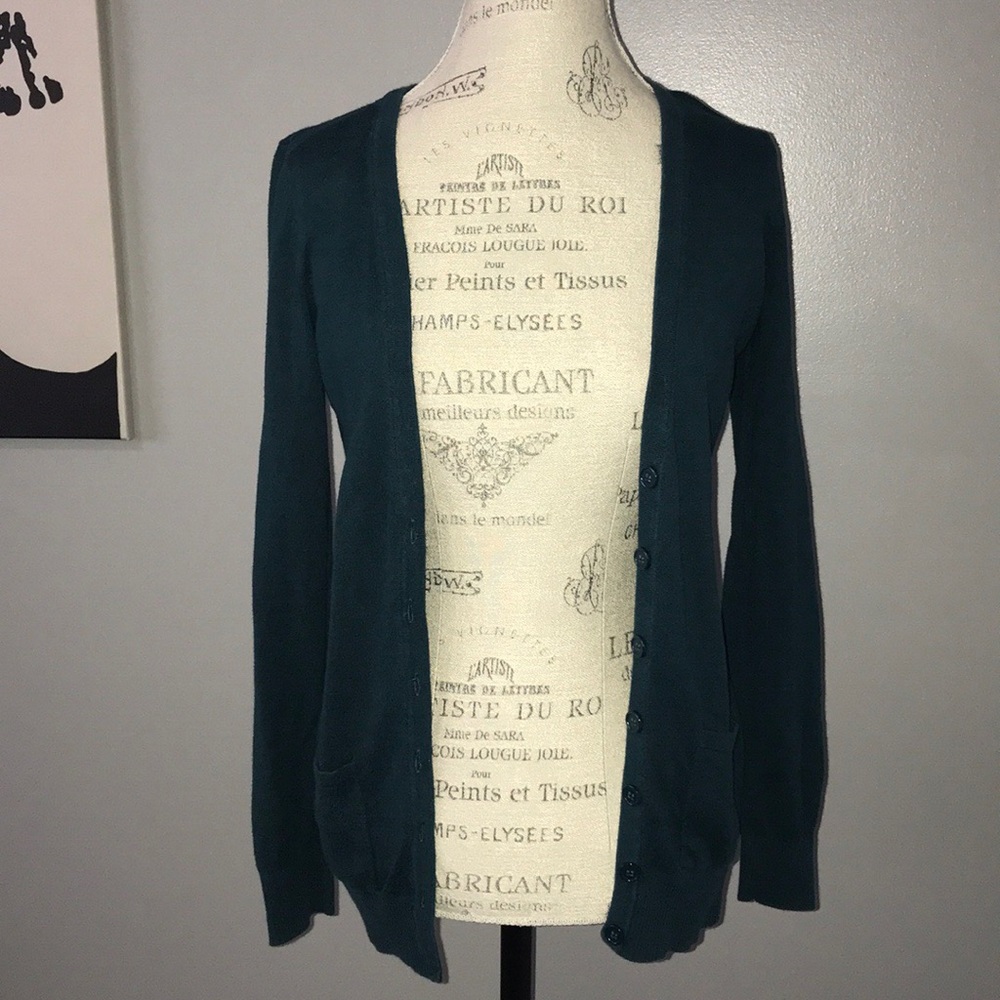 Forever 21 Teal Cardigan